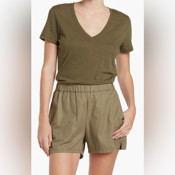 Madewell Tops - Madewell Olive Green V-Neck Tee